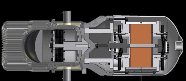 大型斯特林發動機模擬圖隨著中國研製出屬於自己的大功率斯特林發動機