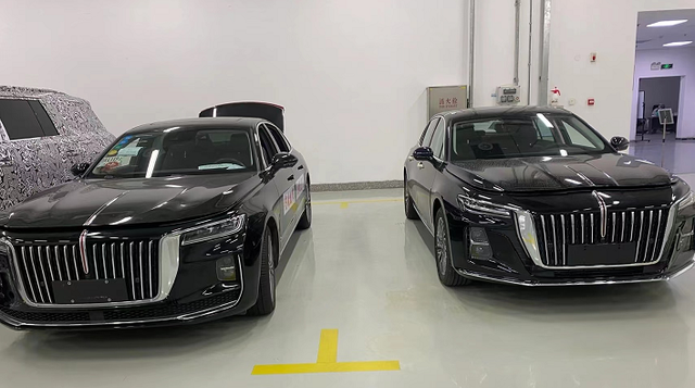 全新红旗h5现身,和h9同框气场不弱,车长超5米,2.0t爆发力足!