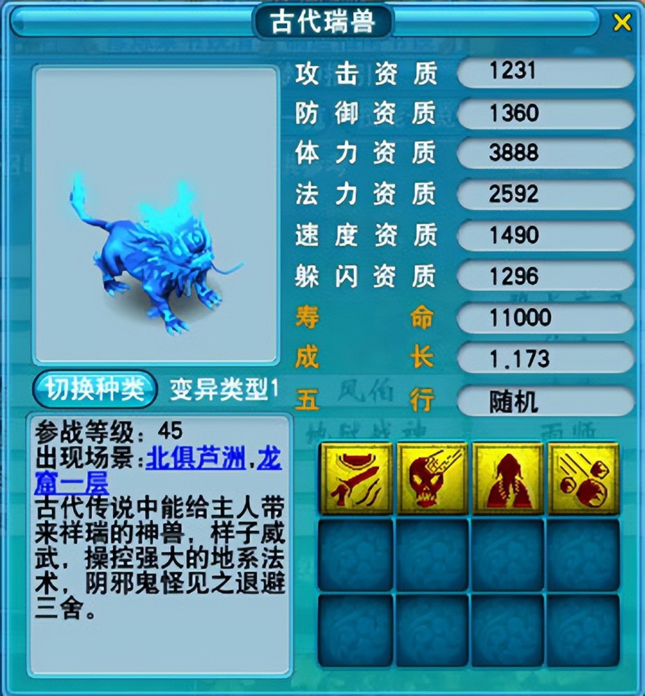 瑞兽应该是玩家们接触最多的召唤兽之一了,d5狗简直就是神兽.