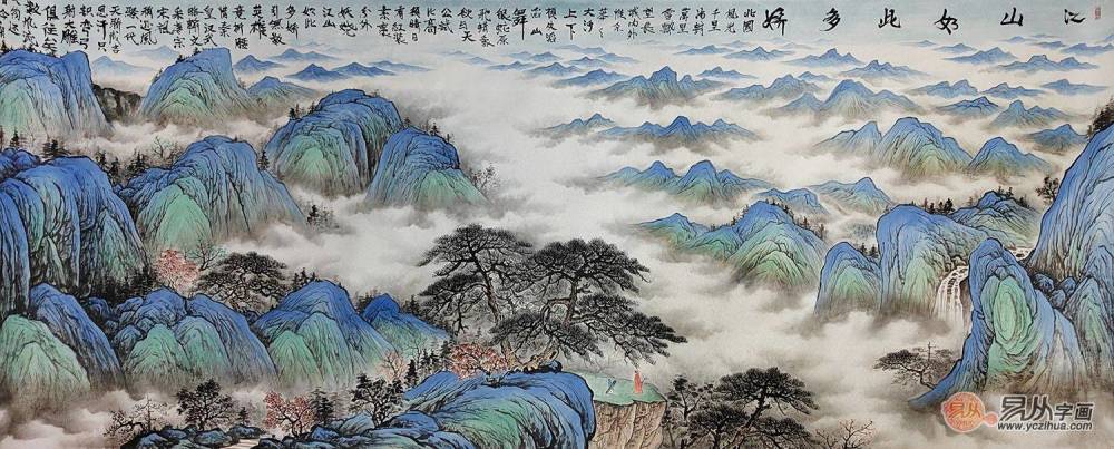 家中牆壁掛畫國畫山水品位十足打造品位家居不在話下