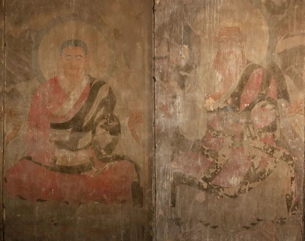 木彫りの壁画 中国三国志