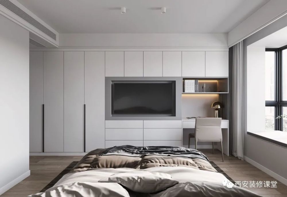 过道能保证柜门的正常开启和过人的通道第三种,床尾衣柜定制▲上图