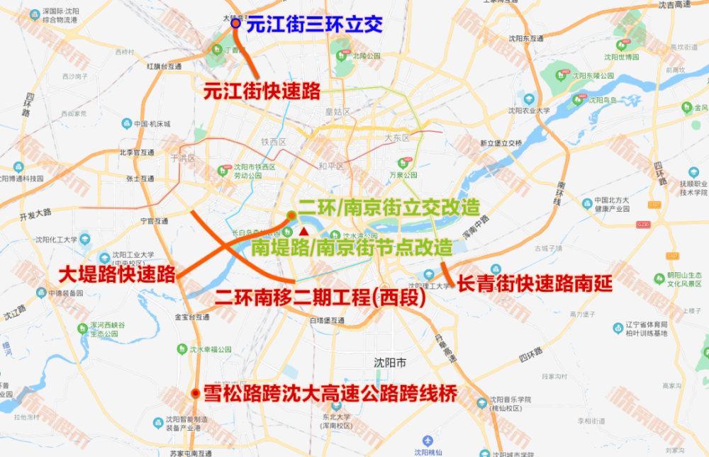 沈阳快速路全面贯通至二环主城二环南移二期工程西段即将完成