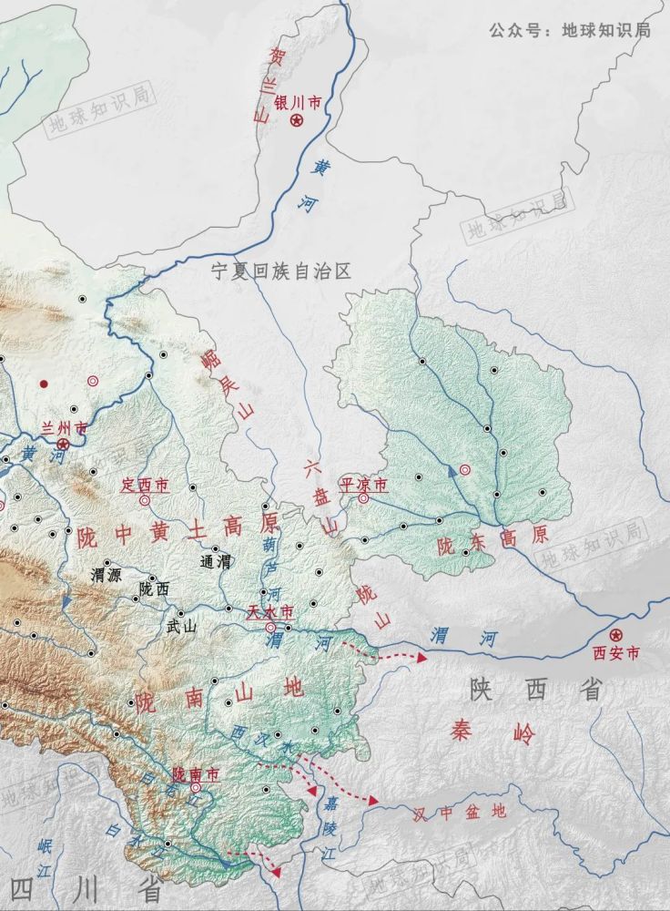 于今天的定西,天水,陇南三个地级市,以及平凉的一部分陇山以西的地区