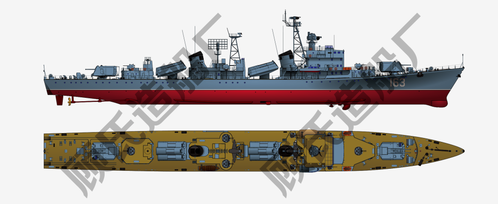 老兵不死051型导弹驱逐舰各舰绘考小记之163南昌ii舰