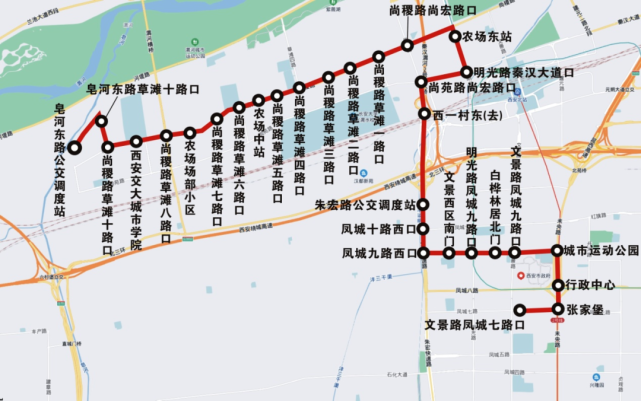 西安市所有公交线路图图片