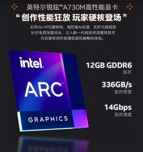 Intel旗舰显卡终于来了！蓝天预告ArcA770M游戏本