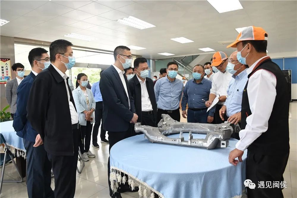 今日闽侯县领导赴青口汽车工业园区走访服务企业