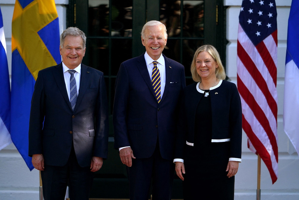 美媒：正式向北约提交申请后，芬兰瑞典领导人到访白宫与拜登会面