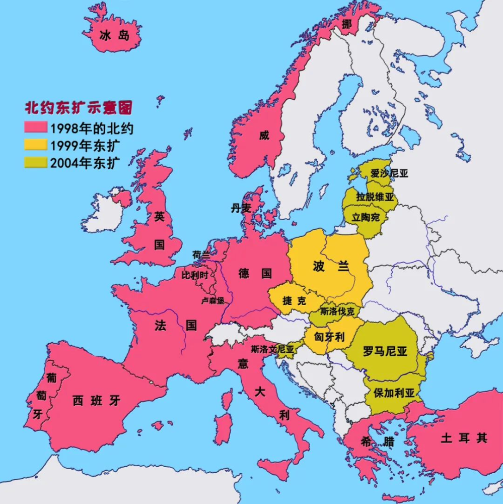 北约国家分布图图片