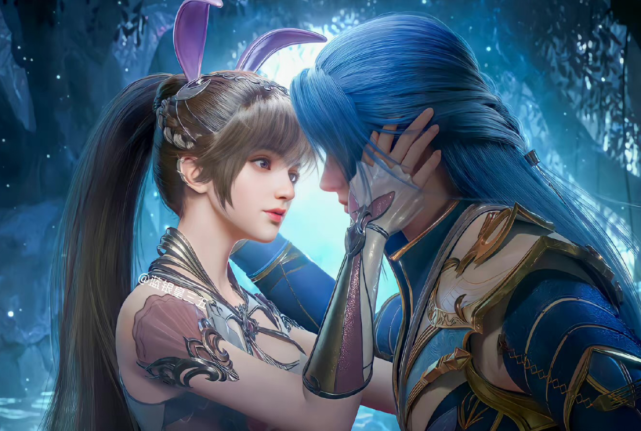 斗罗大陆三舞情人节壁纸来袭两人甜蜜同框深情对视太甜了