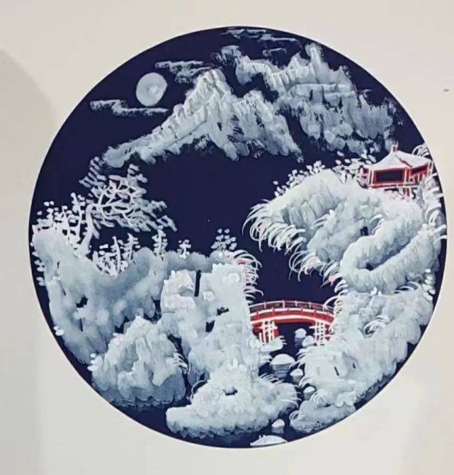 畫家慧子藍卡冰雪山水作品賞析從魏晉南北朝時代產生山水畫以來,歷代