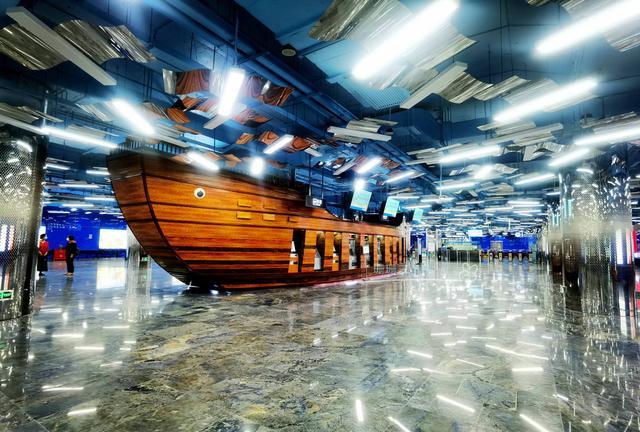 广州这个以海为主题的地铁站有一艘大船有什么作用