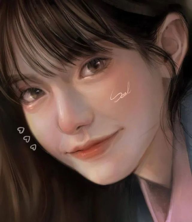 微信头像|质感超强的厚涂女孩子头像～奶油肤色,可真是太美了!