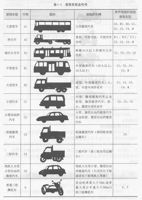 B2准驾车型范围图片