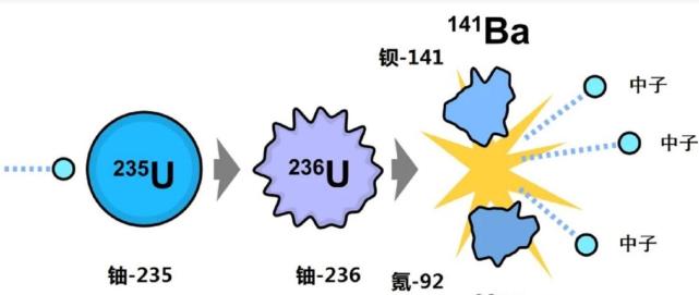 原子弹是一种大型杀伤性的核武器,其主要的核原料为铀235或钚239,就是