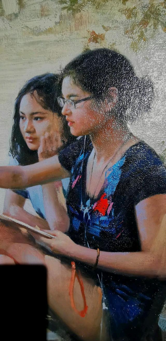 果然是油画巨匠,何岸画的女人体,姿色丰盈青春中带有浪漫情调!