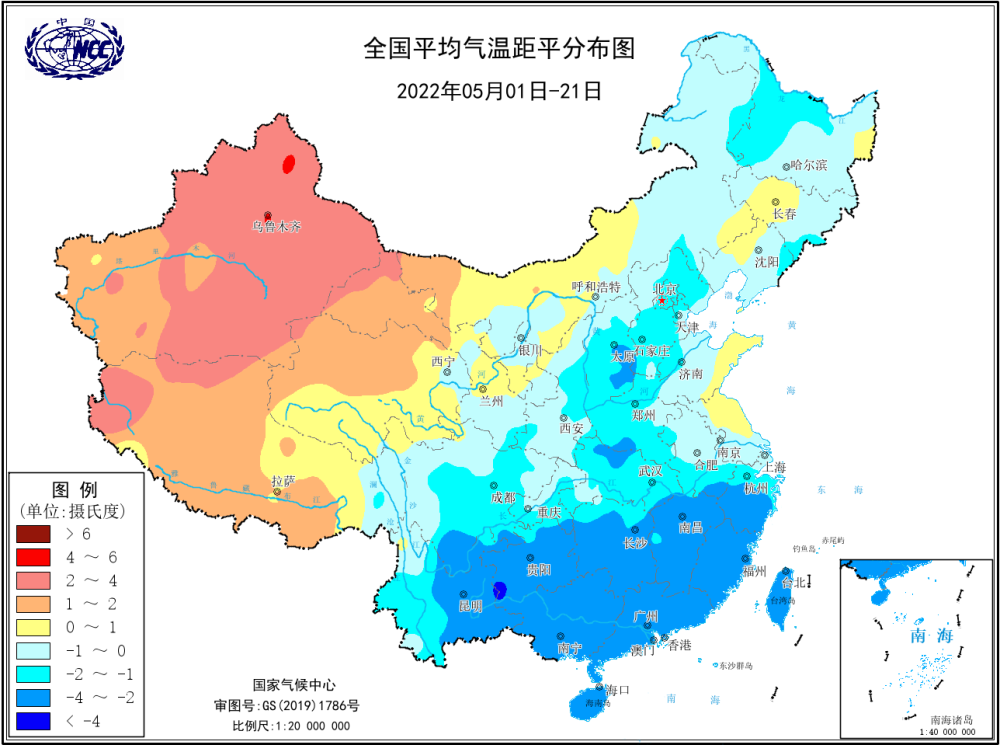 到今年5月小满节气却还在南岭徘徊,南方大部的入夏进程已经严重滞后