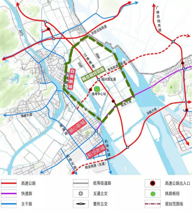 中心站位置及周邊交通綜合現狀圖未來將規劃引入四條高鐵線路,兩條