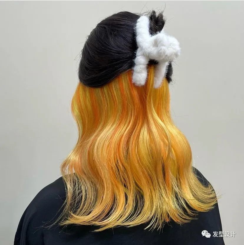 迷人又个性,亮眼隐藏染中长发.插图