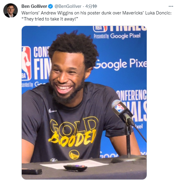 维金斯回应隔扣东契奇勇士众星发声狂赞嘴哥咧嘴大笑露纯真笑容