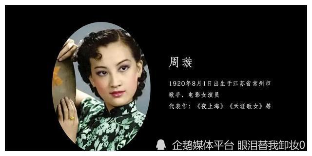 1920年8月1日出生于江苏省常州市中国电影女演员,歌手代表作《夜上海