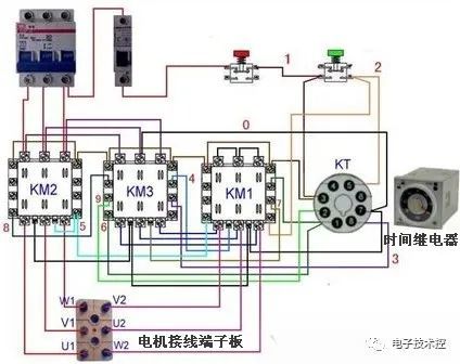 星三角降壓啟動電路圖實物接線圖_騰訊新聞