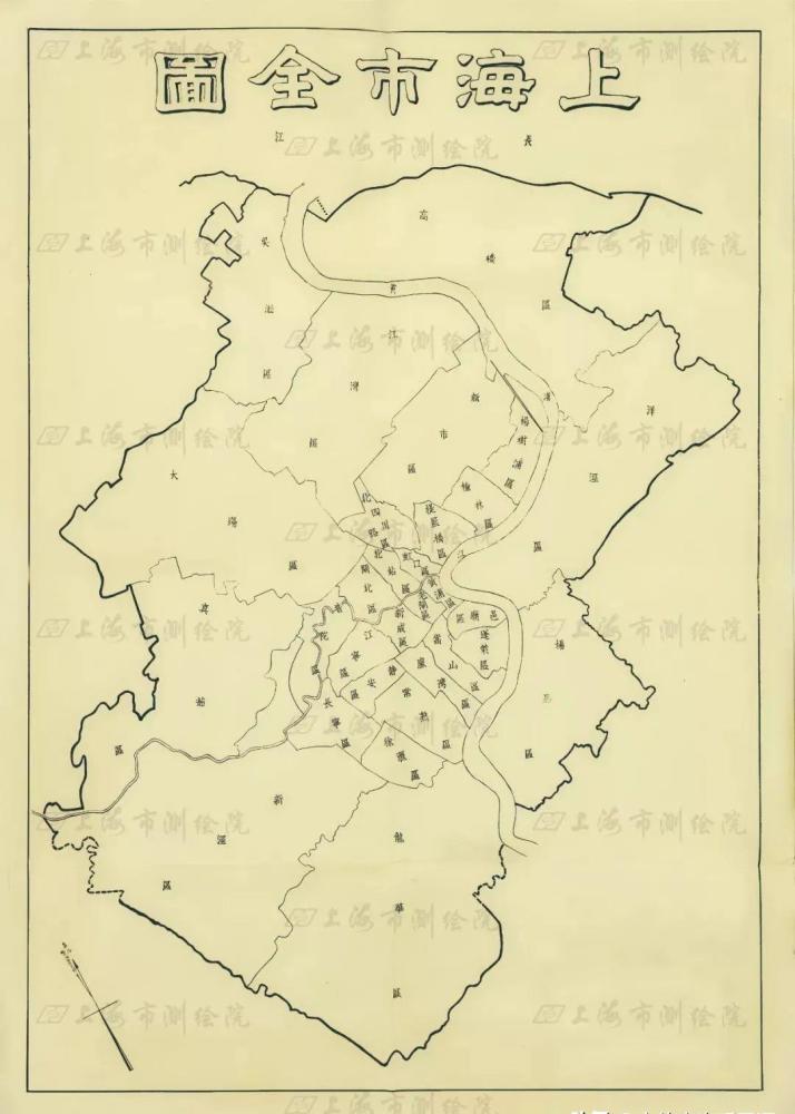 圖源:澎湃新聞·澎湃號1950年上海分區街道圖1950年上海市行政區劃圖5