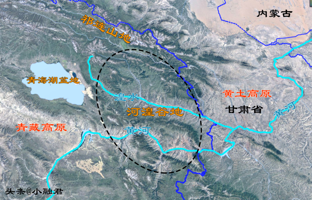 它的全貌:河湟谷地是青海人口最多的地方,青海省會西寧市就坐落在這裡