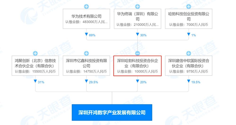 王成录拟入职深开鸿公司由哈勃持股20