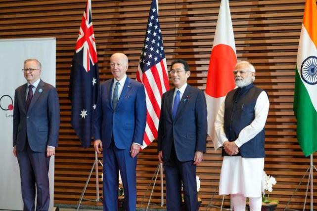当地时间5月24日,美日印澳四方安全对话(quad)峰会在日本首相官邸