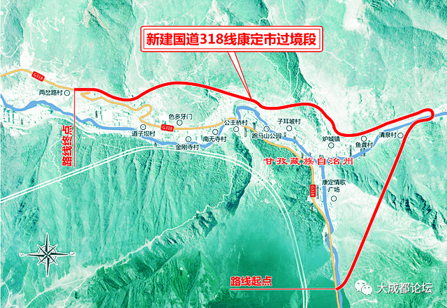 國道318線康定市過境段公路近日通車