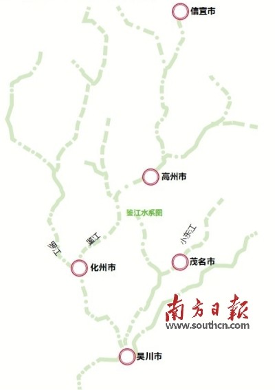 余国强 摄鉴江梅菉江边夜色.