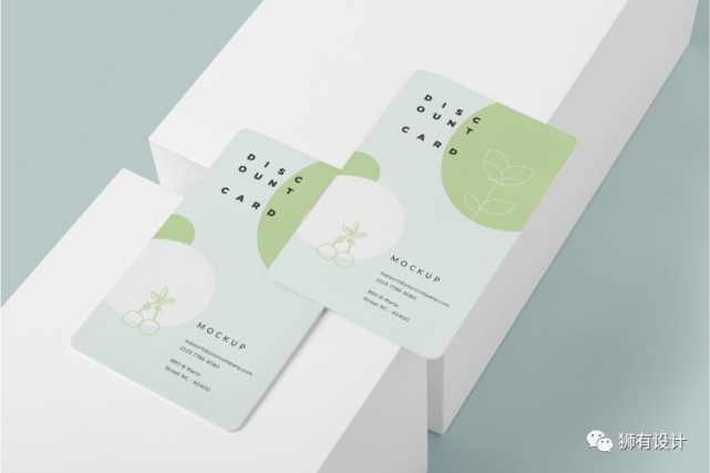 【样机】7款圆角小卡片/名片样机(7psd)