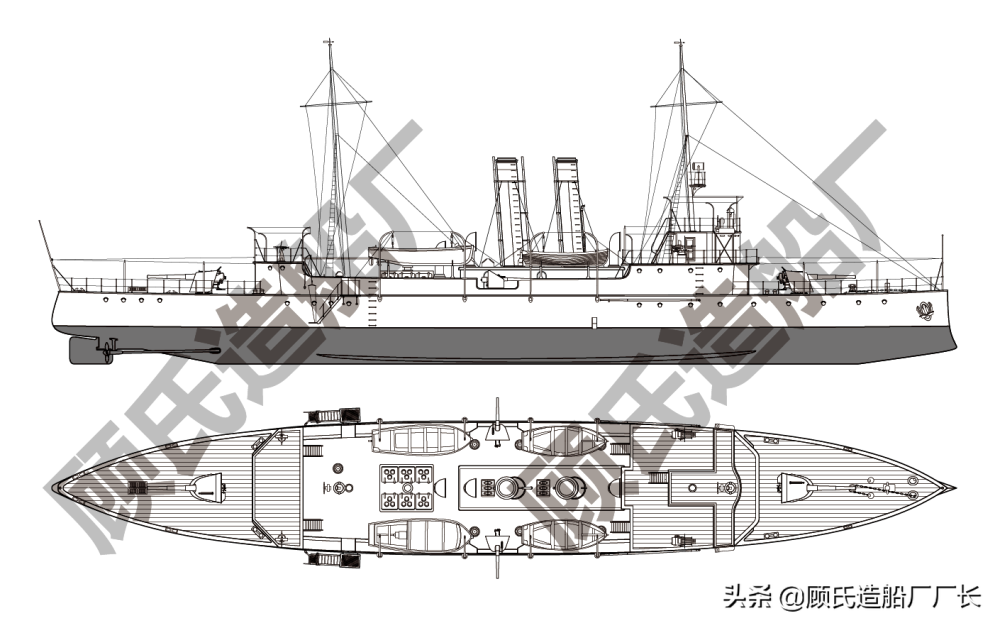 为建立湖北地方舰队向日本订购的长江炮舰,为"江元"级的放大强化版,"
