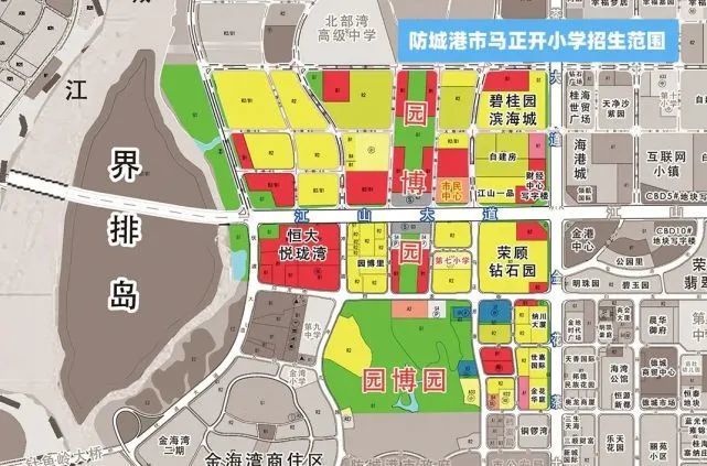 防城港2021年與2020年小學中學學區對比