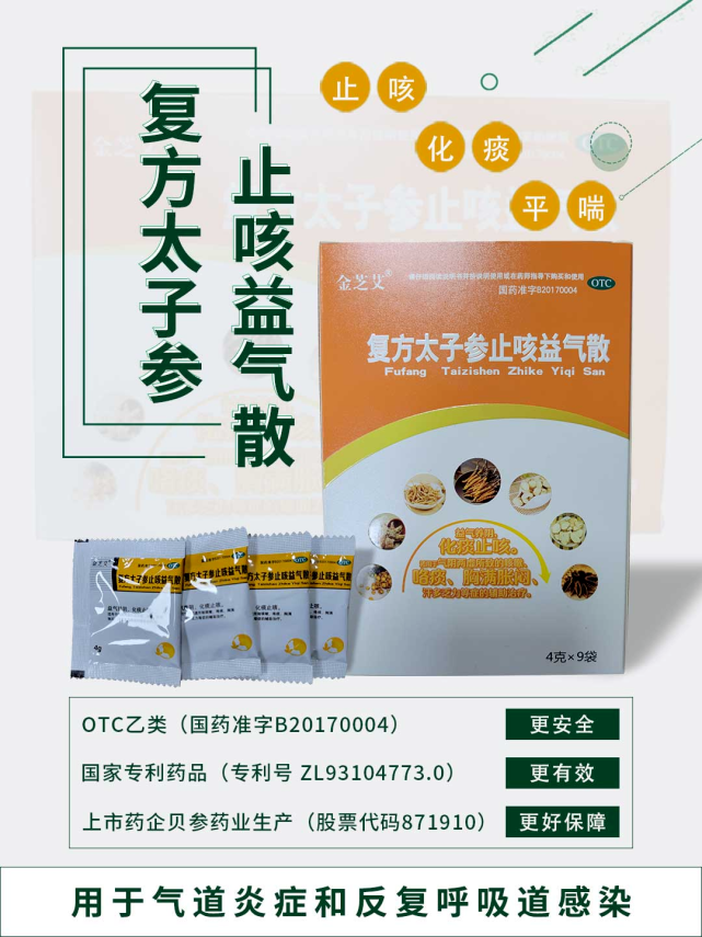 复方太子参止咳益气散为国药otc药品,具有益气养阴,润肺化痰的功效