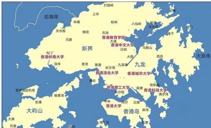 屯门区,元朗区,葵青区,离岛区九龙半岛包括5个区:油尖旺区,深水埗区