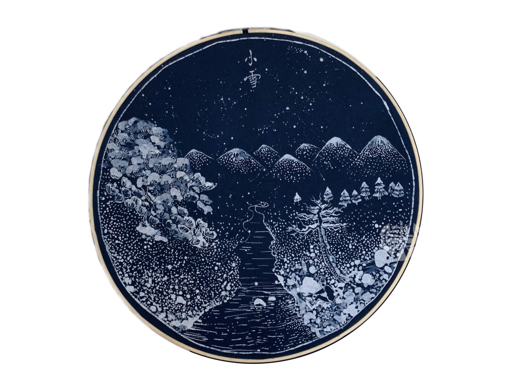 非遗二十四节气蜡染插画设计