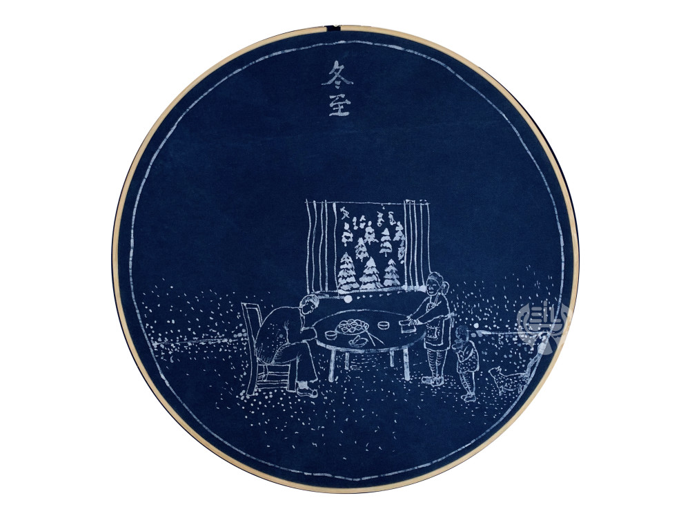 非遗二十四节气蜡染插画设计