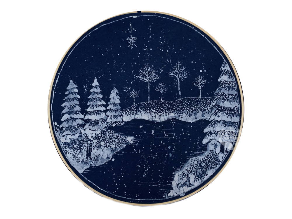 非遗二十四节气蜡染插画设计