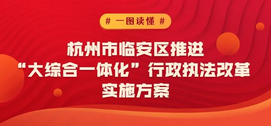 一图读懂临安区推进大综合一体化行政执法改革实施方案