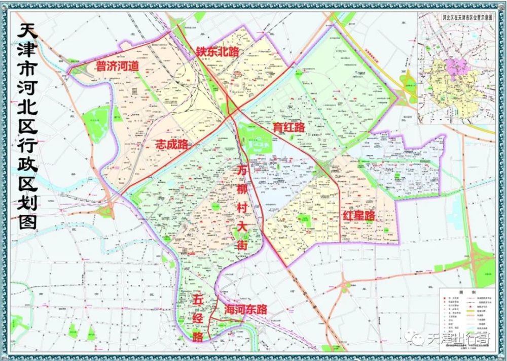 天津市河北区目前可以通行的道路示意图