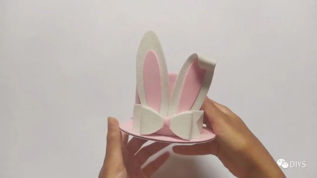 "手工制作"简单又可爱的兔耳礼帽!