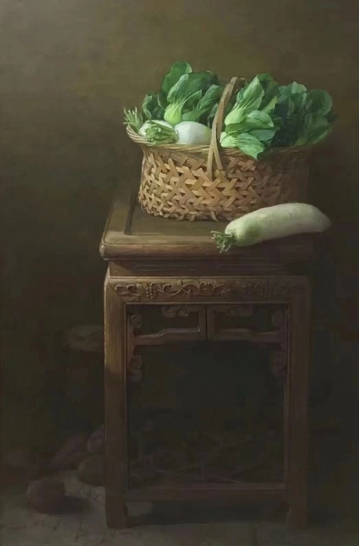 陆 廷《话家常》杨继德《水田》(布面油画)"五月画展"是炎黄书画院的