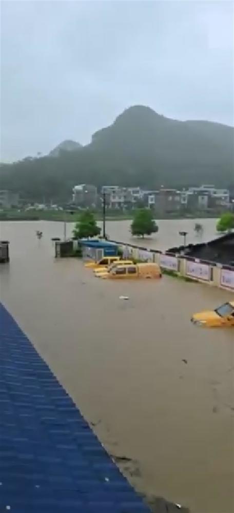广西忻城多名学生上学途中被洪水冲走，两名落水者经抢救无效身亡
