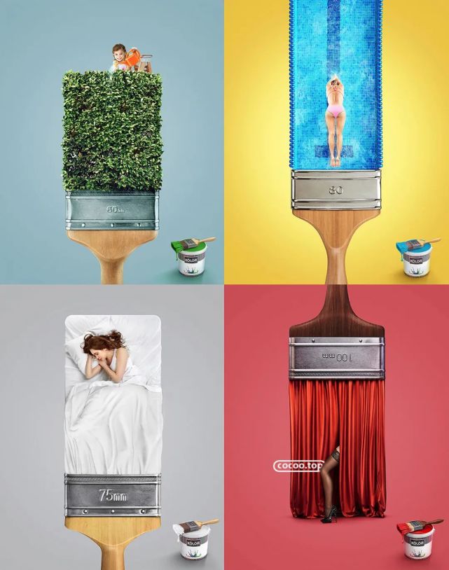 广告设计离不开"对比"!