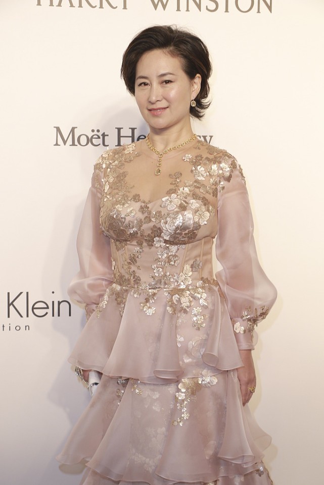 何超琼原来大邓文迪6岁,可穿薄纱蛋糕裙挺贵气的,显出千金风范_腾讯