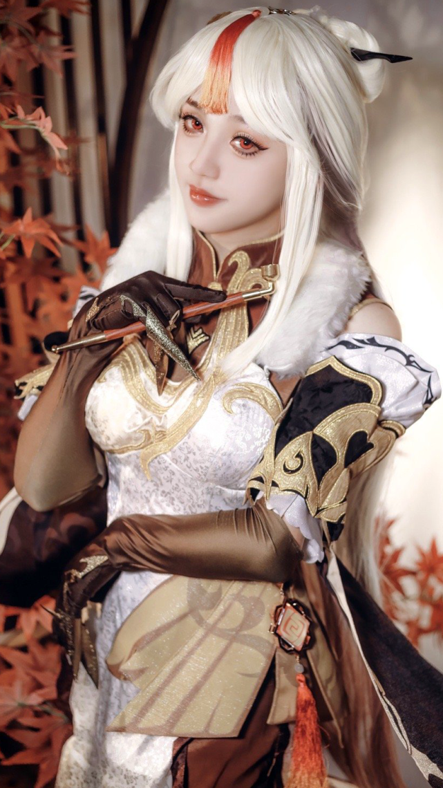 cos:原神凝光cos正片@梨纱