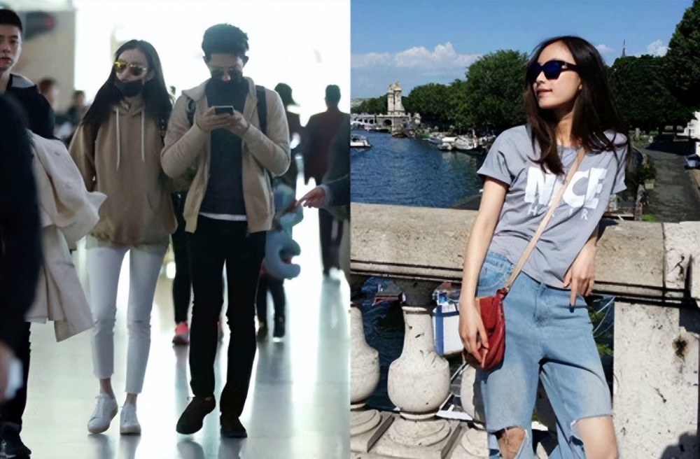 新恋情井柏然踩自行车载刘雯骑行夜游大表姐素颜甜坐单车后座